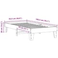 Miniatyrbilde 10 av 10: vidaXL Sengeramme uten madrass 90x190 cm heltre furu