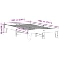 Miniatyrbillede 10 af 10: vidaXL sengeramme uden madras 135x190 cm massivt fyrretræ hvid
