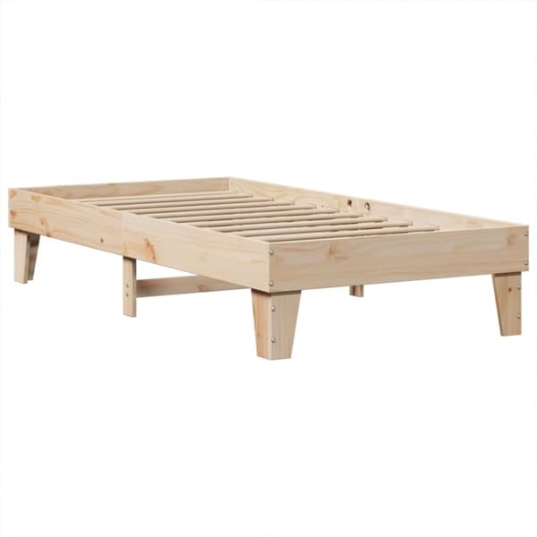 vidaXL Sängynrunko ilman patjaa 90x190 cm täysi mänty
