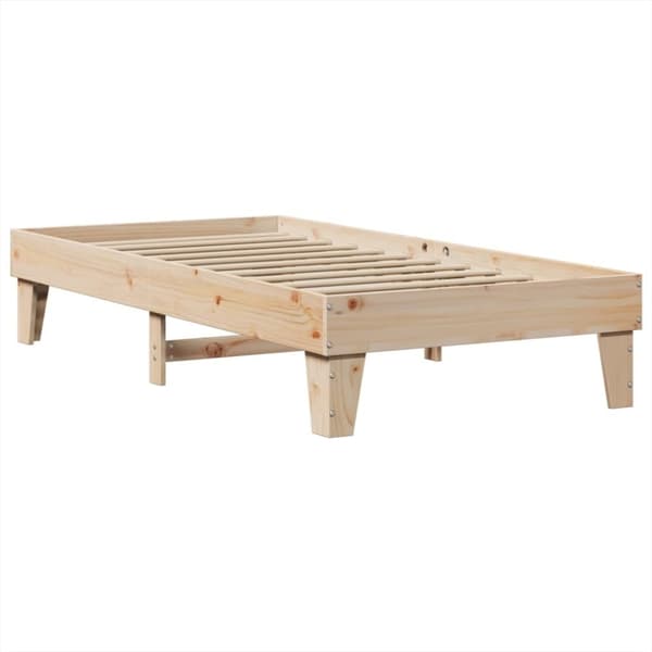 vidaXL Sängynrunko ilman patjaa 90x190 cm täysi mänty