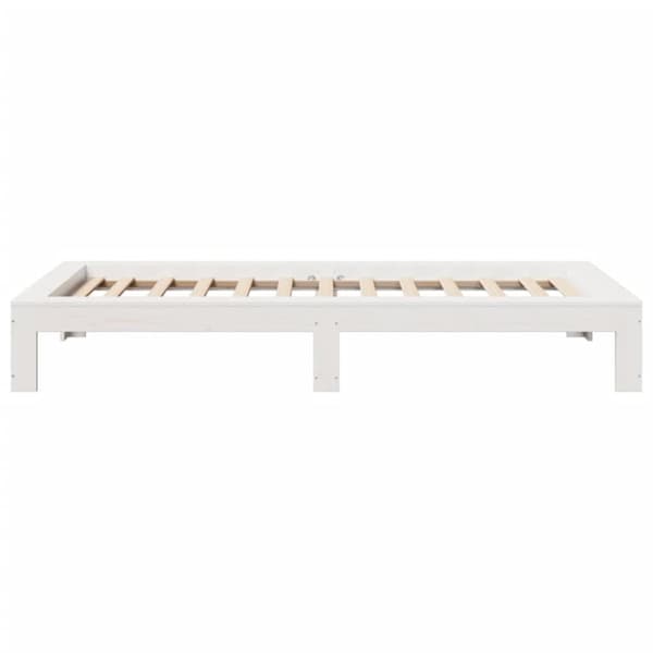 vidaXL Sengeramme uten madrass hvit 90x190 cm heltre furu