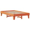 Miniatyrbilde 4 av 10: vidaXL Sengeramme uten madrass voksbrun 120x190 cm heltre furu