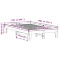 Miniatyrbilde 10 av 10: vidaXL Sengeramme uten madrass voksbrun 120x190 cm heltre furu