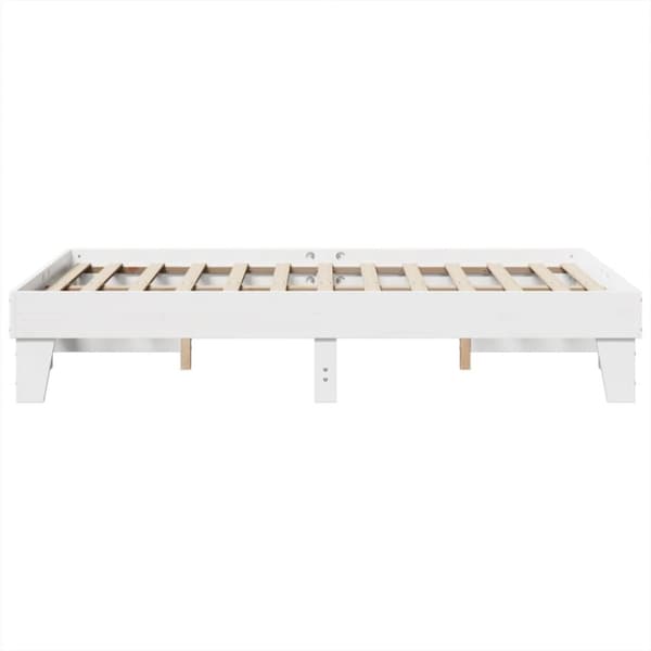 vidaXL Sengeramme uten madrass hvit 120x190 cm heltre furu
