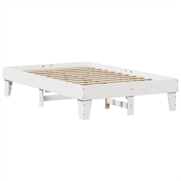 vidaXL Sengeramme uten madrass hvit 120x190 cm heltre furu