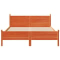 Miniatyrbilde 5 av 10: vidaXL Sengeramme uten madrass voksbrun 120x200 cm heltre furu