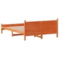 Miniatyrbilde 7 av 10: vidaXL Sengeramme uten madrass voksbrun 120x200 cm heltre furu