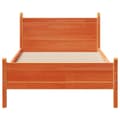 Miniatyrbilde 5 av 10: vidaXL Sengeramme uten madrass voksbrun 90x200 cm heltre furu