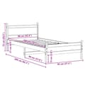 Miniatyrbilde 10 av 10: vidaXL Sengeramme uten madrass voksbrun 90x200 cm heltre furu