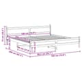 Miniatyrbilde 10 av 10: vidaXL Sengeramme uten madrass voksbrun 180x200 cm heltre furu