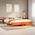 Miniatyrbilde 2 av 10: vidaXL Sengeramme uten madrass voksbrun 180x200 cm heltre furu