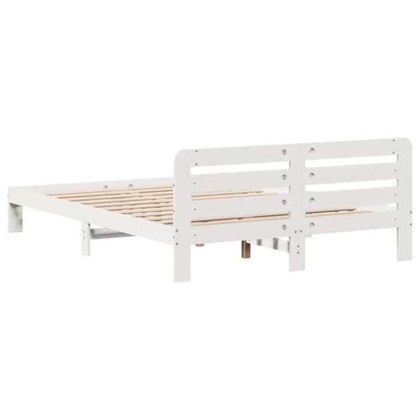 vidaXL Sengeramme uten madrass hvit 120x190 cm heltre furu