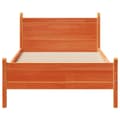 Miniatyrbilde 5 av 10: vidaXL Sengeramme uten madrass voksbrun 75x190 cm heltre furu