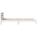 Miniatyrbilde 6 av 10: vidaXL Sengeramme uten madrass hvit 75x190 cm heltre furu