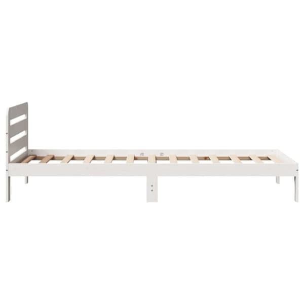 vidaXL Sengeramme uten madrass hvit 75x190 cm heltre furu
