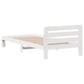 Miniatyrbilde 7 av 10: vidaXL Sengeramme uten madrass hvit 75x190 cm heltre furu