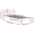 Miniatyrbilde 10 av 10: vidaXL Sengeramme uten madrass hvit 75x190 cm heltre furu