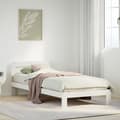Miniatyrbilde 2 av 10: vidaXL Sengeramme uten madrass hvit 75x190 cm heltre furu