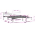 Miniatyrbilde 10 av 10: vidaXL Sengeramme uten madrass hvit 180x200 cm heltre furu
