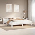 Miniatyrbilde 2 av 10: vidaXL Sengeramme uten madrass hvit 180x200 cm heltre furu