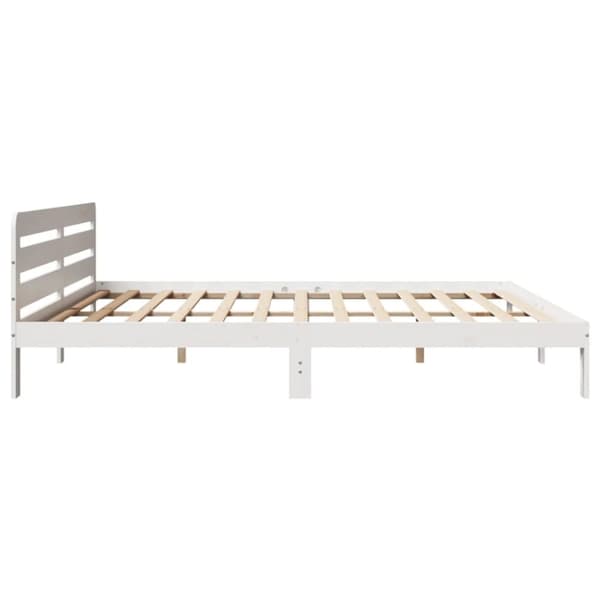 vidaXL sengeramme uden madras 180x200 cm massivt fyrretræ hvid
