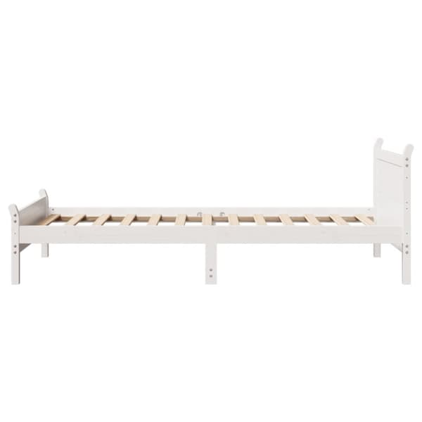 vidaXL Sengeramme uten madrass hvit 75x190 cm heltre furu
