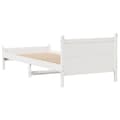 Miniatyrbilde 7 av 10: vidaXL Sengeramme uten madrass hvit 75x190 cm heltre furu