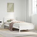 Miniatyrbilde 2 av 10: vidaXL Sengeramme uten madrass hvit 75x190 cm heltre furu