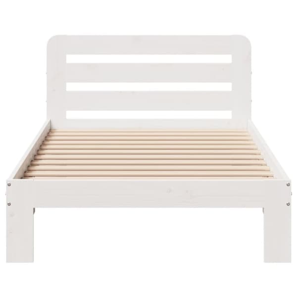 vidaXL Sengeramme uten madrass hvit 90x200 cm heltre furu