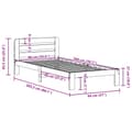 Miniatyrbillede 10 af 10: vidaXL sengeramme uden madras 90x200 cm massivt fyrretræ hvid