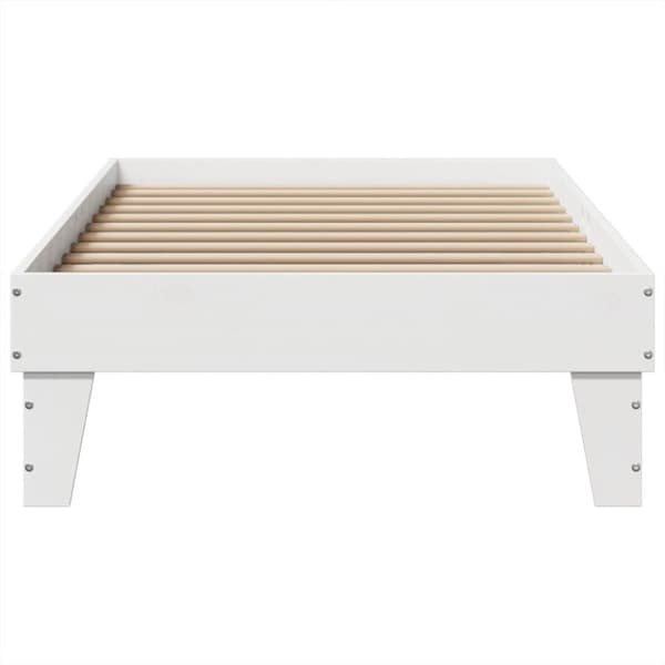 vidaXL Sengeramme uten madrass hvit 75x190 cm heltre furu