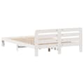 Miniatyrbilde 7 av 10: vidaXL Sengeramme uten madrass hvit 140x190 cm heltre furu