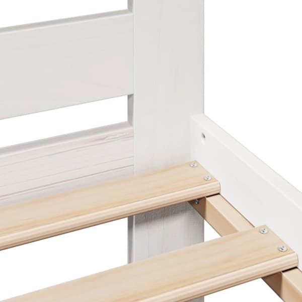 vidaXL Sengeramme uten madrass hvit 140x190 cm heltre furu
