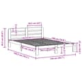 Miniatyrbilde 10 av 10: vidaXL Sengeramme uten madrass hvit 140x190 cm heltre furu