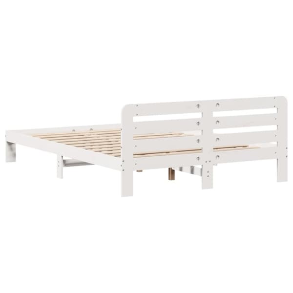 vidaXL Sengeramme uten madrass hvit 120x200 cm heltre furu