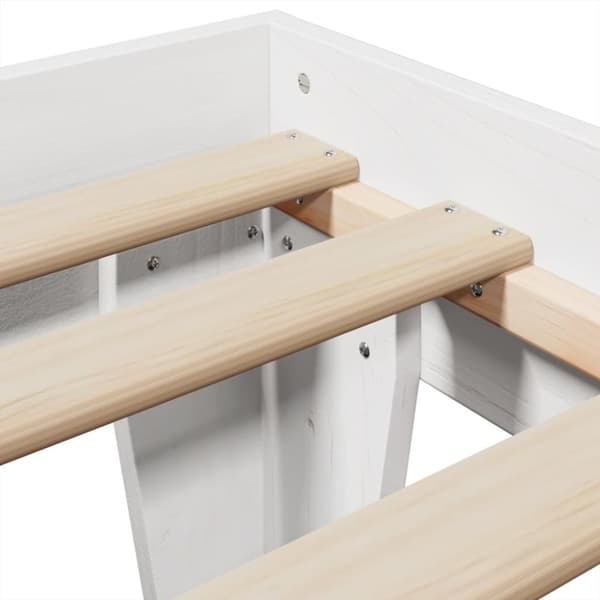 vidaXL Sengeramme uten madrass hvit 90x190 cm heltre furu