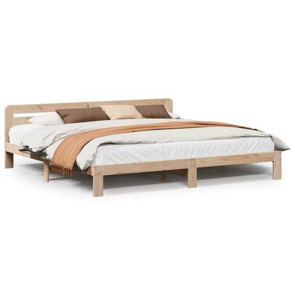 vidaXL Sengeramme uten madrass 180x200 cm heltre furu