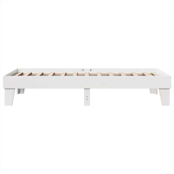 vidaXL sengeramme uden madras 90x190 cm massivt fyrretræ hvid