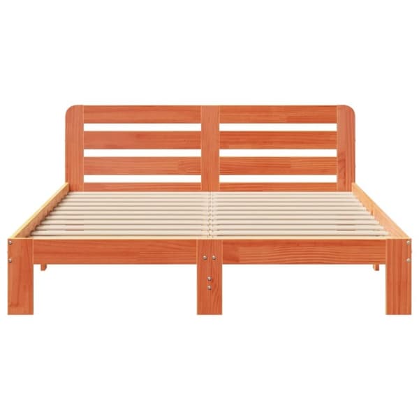 vidaXL Sengeramme uten madrass brun 135x190 cm heltre furu