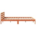 Miniatyrbilde 6 av 10: vidaXL Sengeramme uten madrass brun 135x190 cm heltre furu