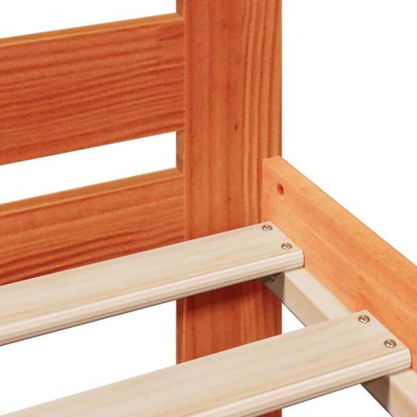 vidaXL Sengeramme uten madrass brun 135x190 cm heltre furu