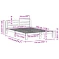 Miniatyrbilde 10 av 10: vidaXL Sengeramme uten madrass brun 135x190 cm heltre furu