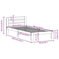 Miniatyrbilde 10 av 10: vidaXL Sengeramme uten madrass 90x190 cm heltre furu