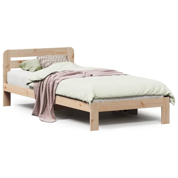 vidaXL Sengeramme uten madrass 90x190 cm heltre furu