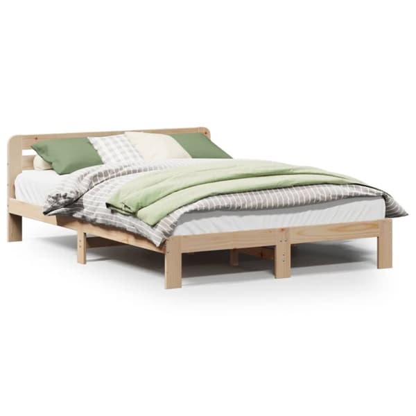 vidaXL Sengeramme uten madrass 150x200 cm heltre furu