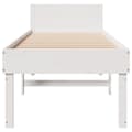 Miniatyrbilde 5 av 10: vidaXL Sengeramme uten madrass hvit 75x190 cm heltre furu