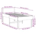 Miniatyrbillede 10 af 10: vidaXL sengeramme uden madras 90x190 cm massivt fyrretræ hvid