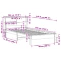 Miniatyrbillede 10 af 10: vidaXL seng med reol uden madras 90x200 cm massivt fyrretræ hvid
