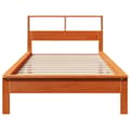 Miniatyrbilde 5 av 10: vidaXL Seng med bokhylle uten madrass voksbrun 75x190 cm heltre furu