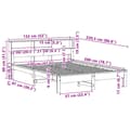 Miniatyrbild 10 av 10: vidaXL Säng med bokhylla utan madrass vit 120x200 cm massiv furu